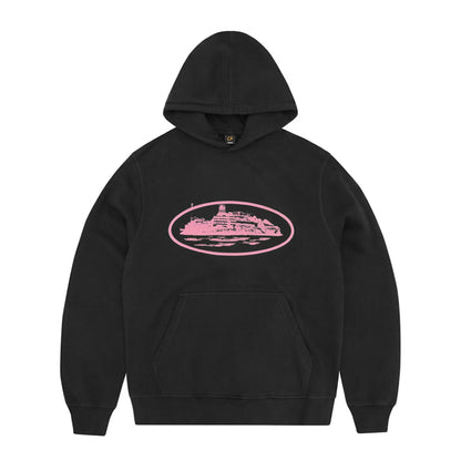 Corteiz Alcatraz Hoodie Black/Pink