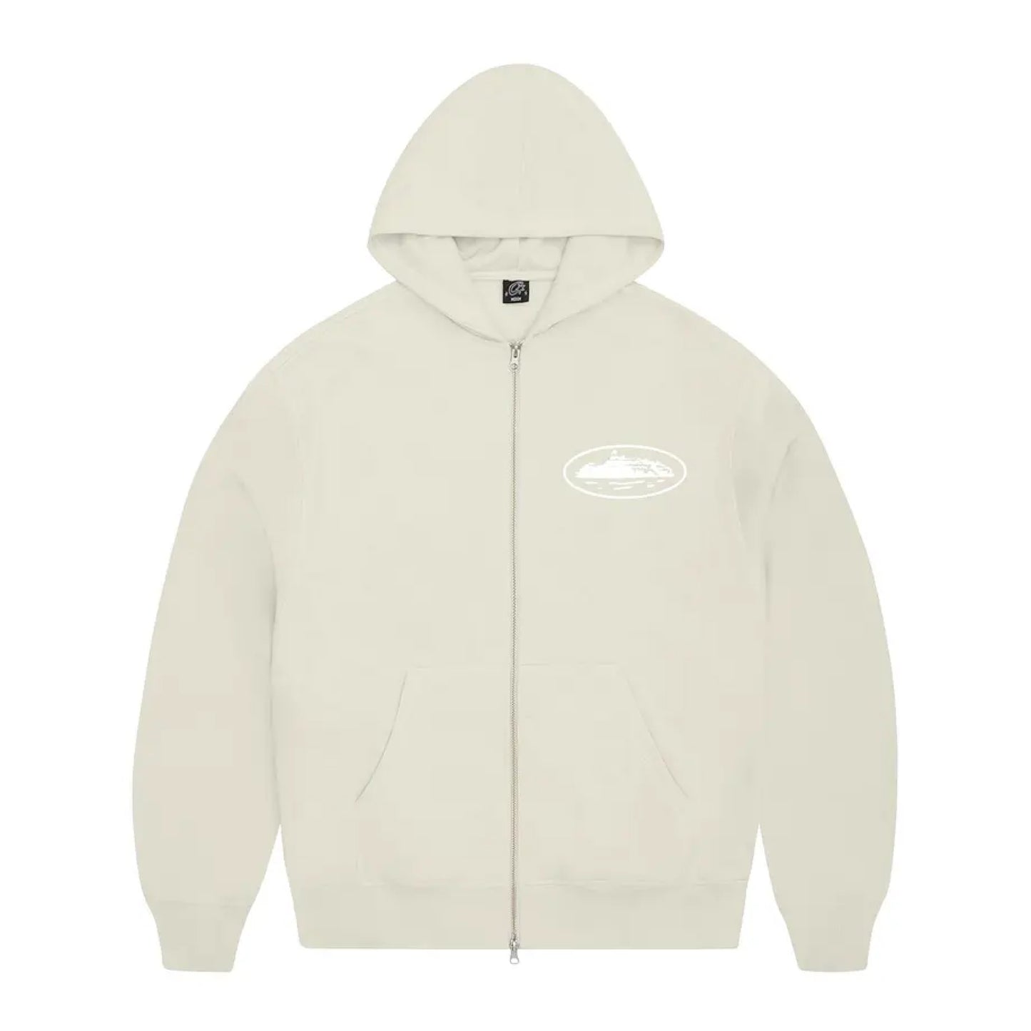 Corteiz Island Puff Print Hoodie Off White