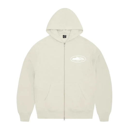 Corteiz Island Puff Print Hoodie Off White