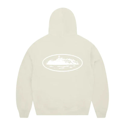 Corteiz Island Puff Print Hoodie Off White