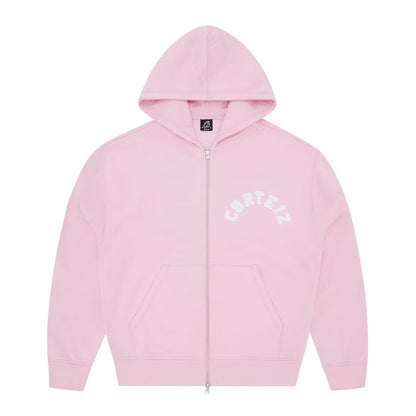 Corteiz Colly Arch Zip Hoodie Pink