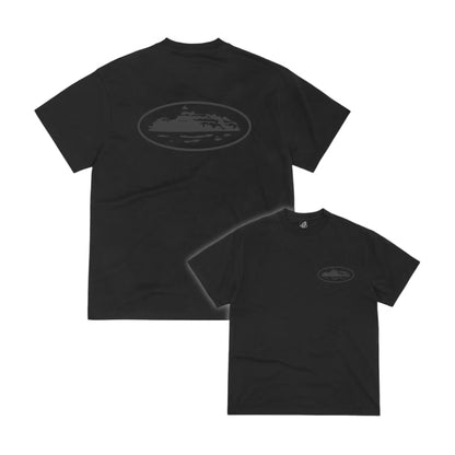 Corteiz Reflective Island Tee Black