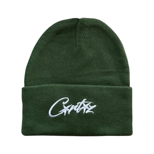 Corteiz Allstarz Folded Beanie Green