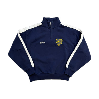 Corteiz Boca Quarter Zip Hoodie Blue