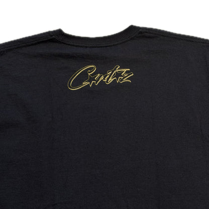 Corteiz X 667 Alcatraz Logo Tee Black/Gold