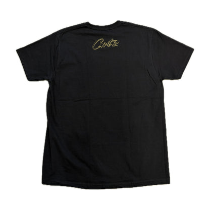 Corteiz X 667 Alcatraz Logo Tee Black/Gold