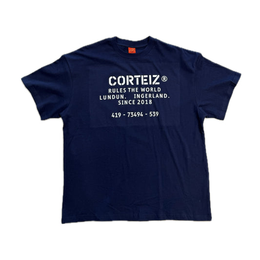 Corteiz Stencil Tee Blue