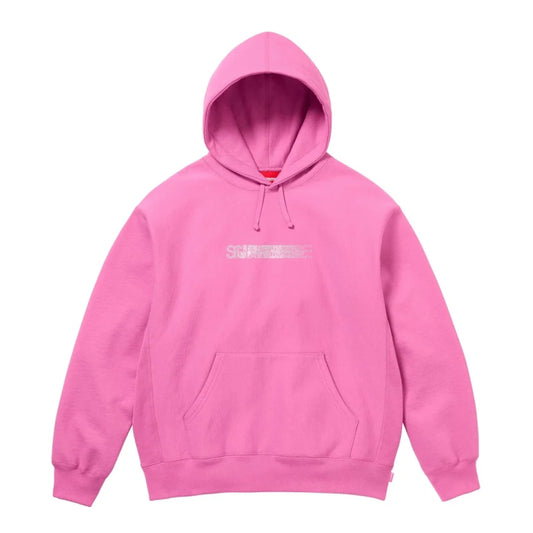 Supreme X Swarovski Motion Logo Hooded Sweatshirt Pink
