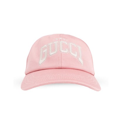 Gucci Embroidered Logo Cap Pink