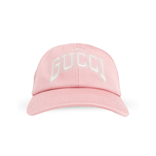 Gucci Embroidered Logo Cap Pink