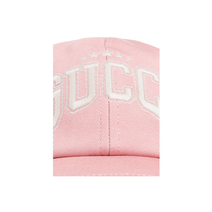 Gucci Embroidered Logo Cap Pink