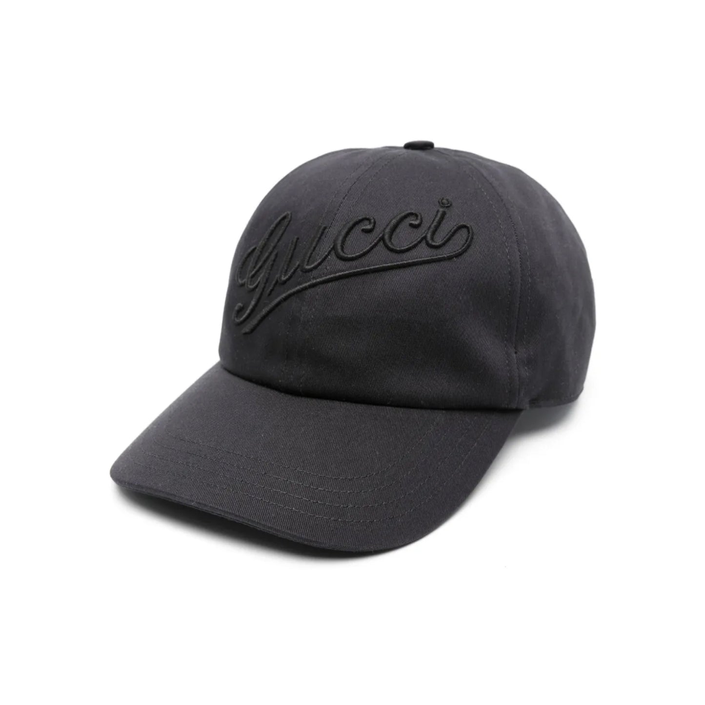 Gucci Embroidered Script Logo Cap Black