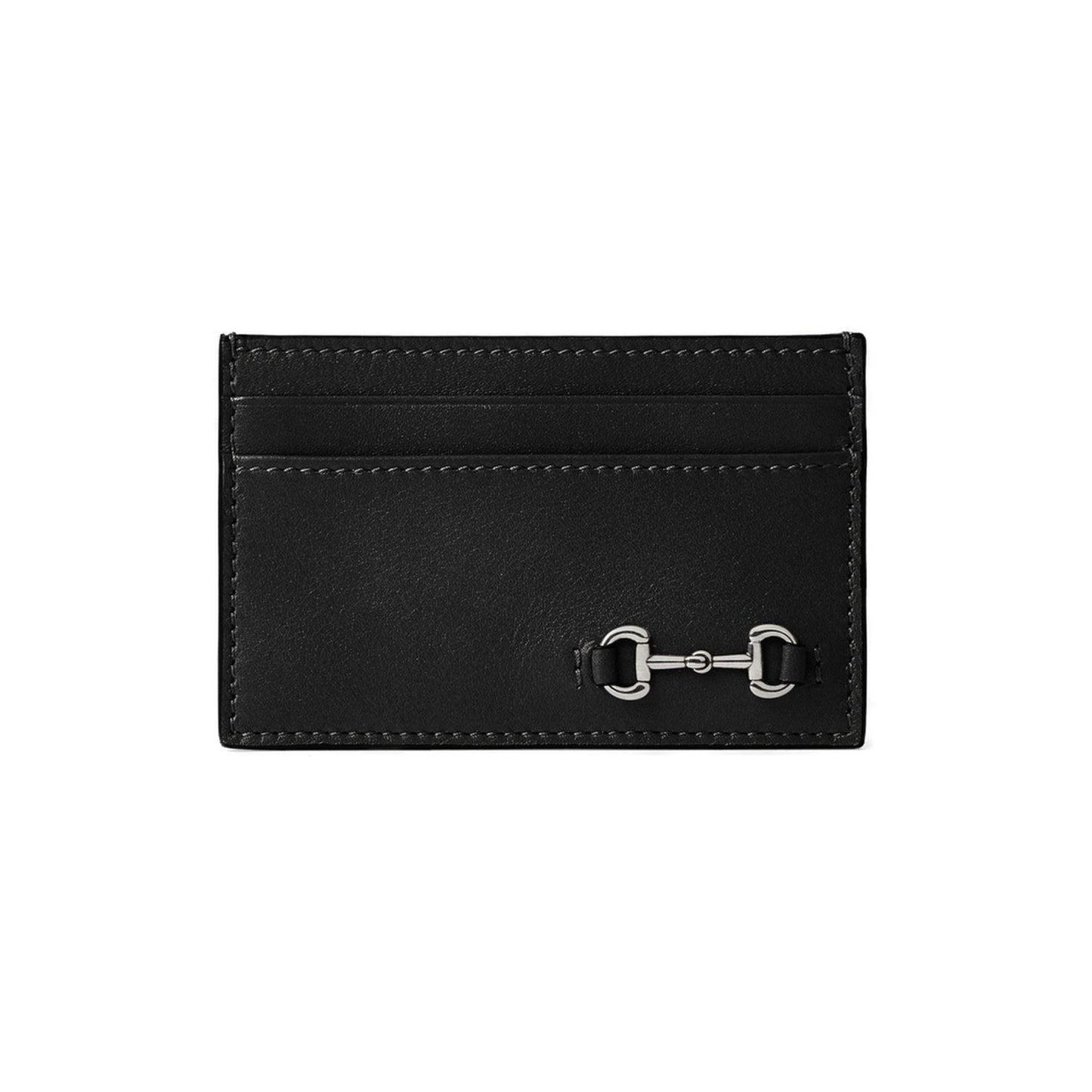 Gucci Leather Horsebit Cardholder Black