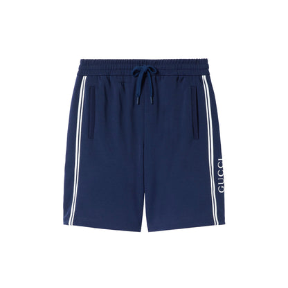 Gucci Technical Jersey Shorts Blue