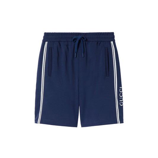 Gucci Technical Jersey Shorts Blue