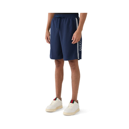 Gucci Technical Jersey Shorts Blue