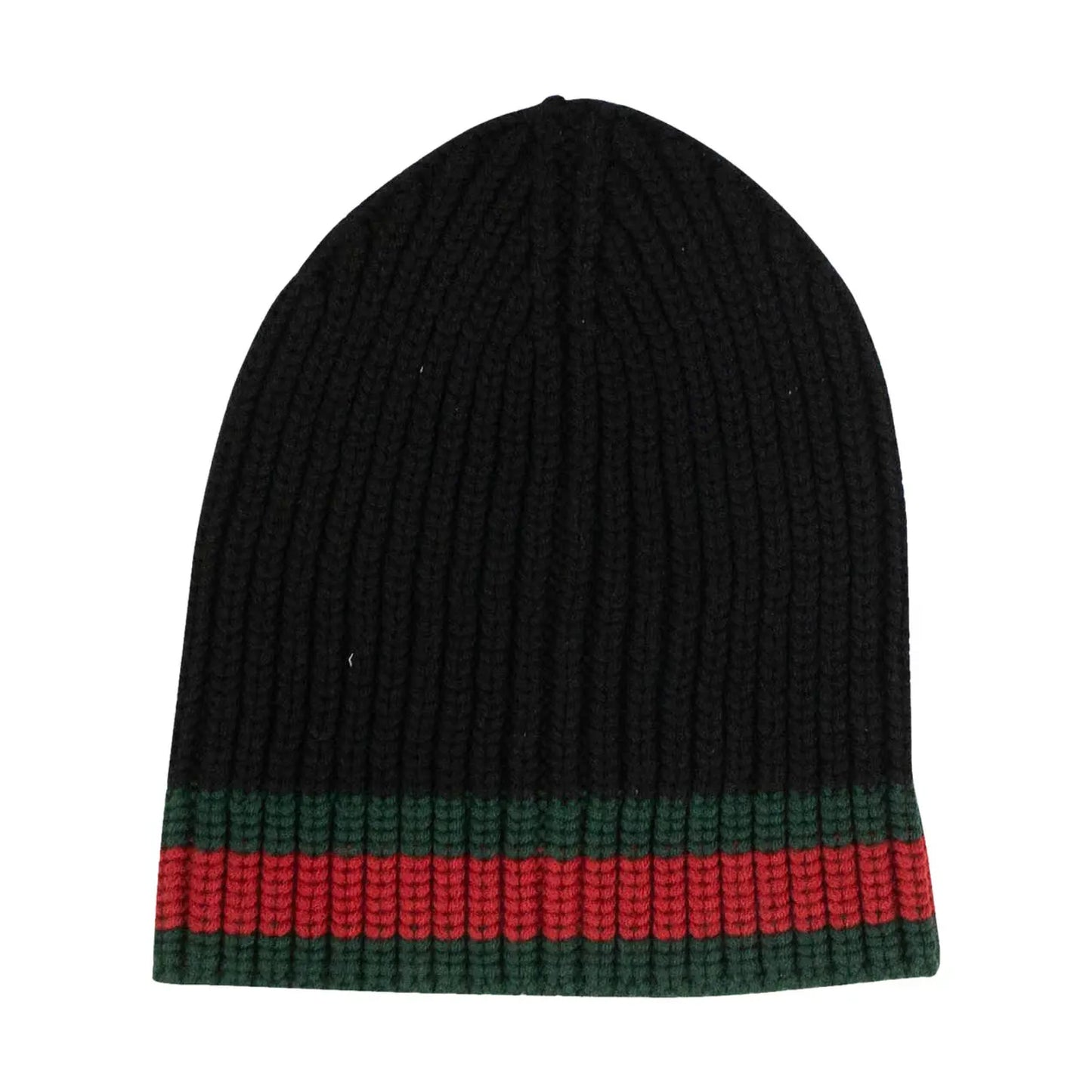 Gucci Web Wool Beanie Hat Black