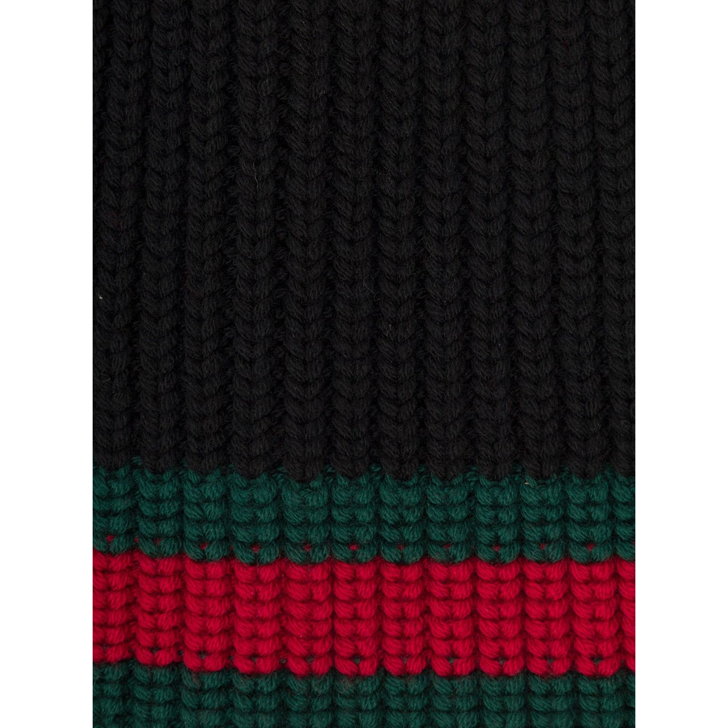 Gucci Web Wool Beanie Hat Black