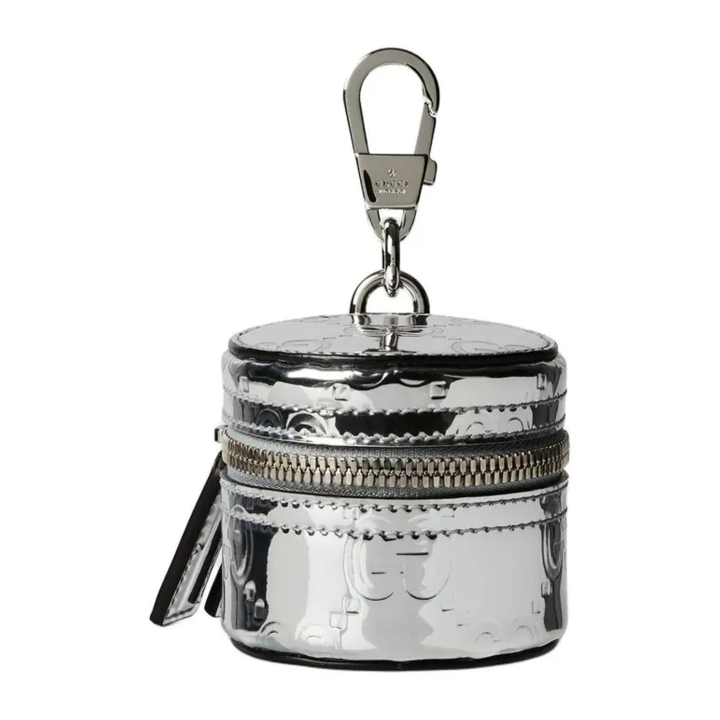 Gucci GG Keychain Silver Pouch