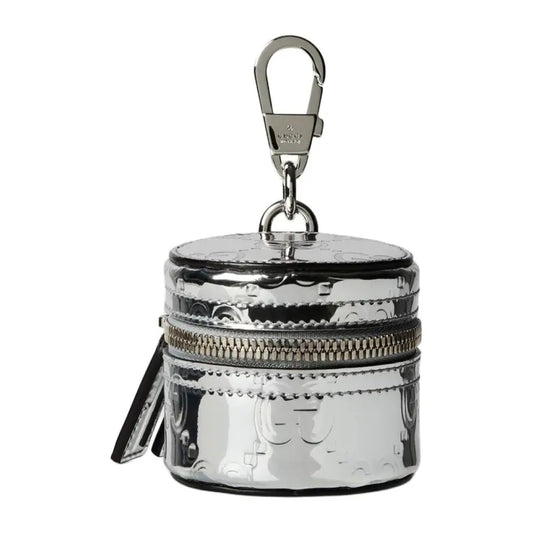 Gucci GG Keychain Silver Pouch