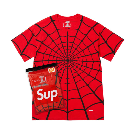 Supreme Hanes Spider-Man Tagless Tees (2 Pack) Red