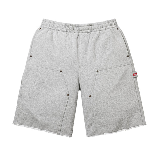 Supreme Double Knee Painter Sweatshort Heather Grey