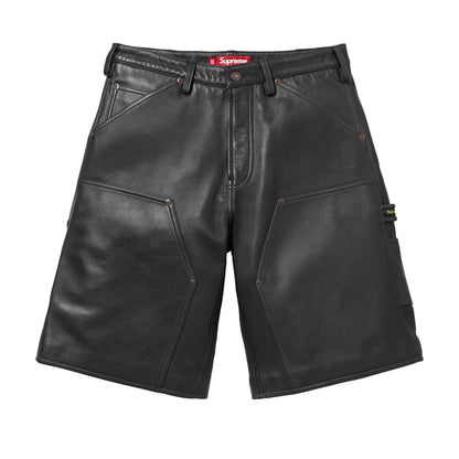 Supreme Leather Double Knee Painter Short Black