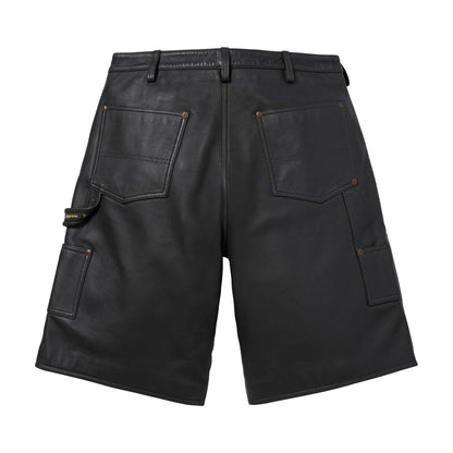Supreme Leather Double Knee Painter Short Black