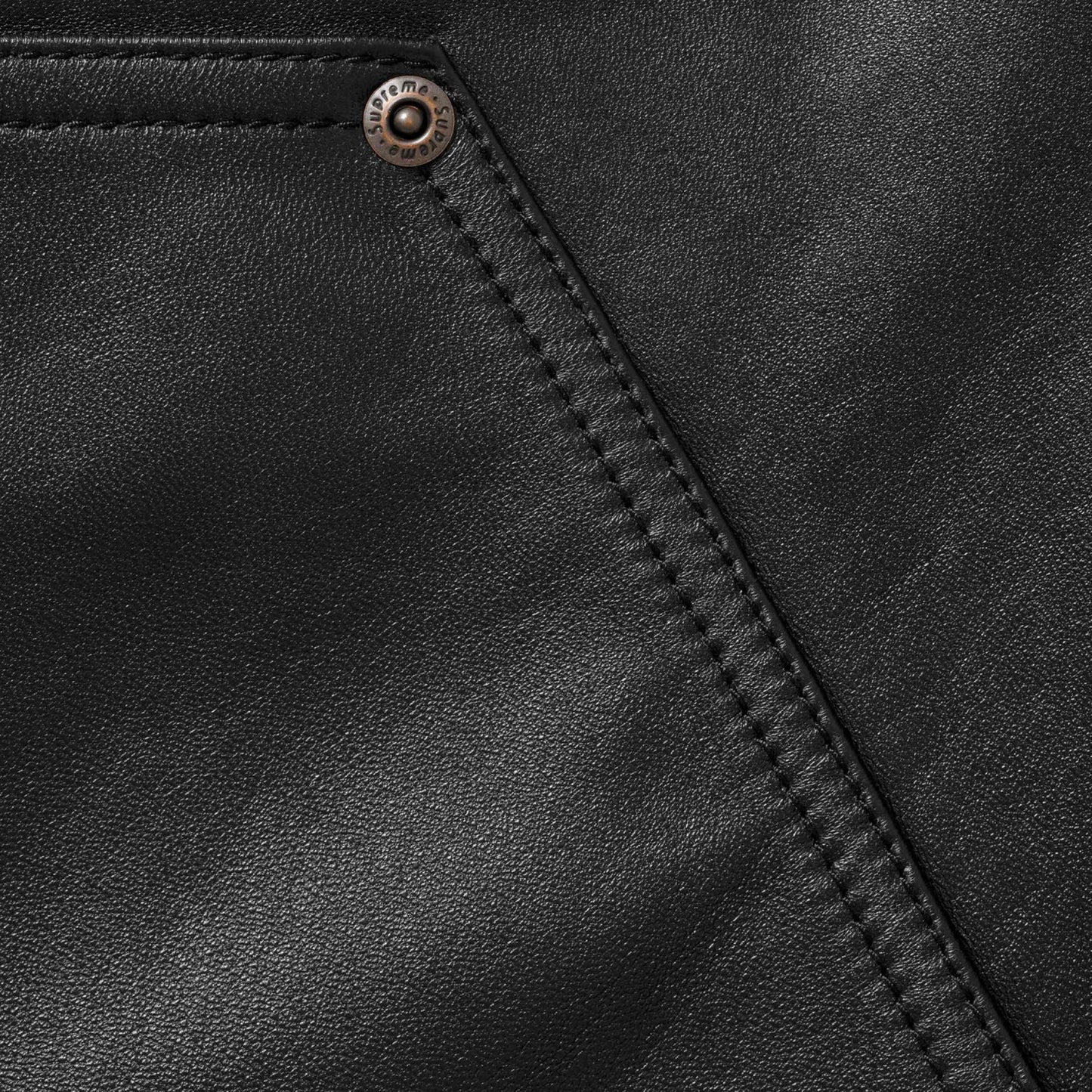 Supreme Leather Double Knee Painter Short Black