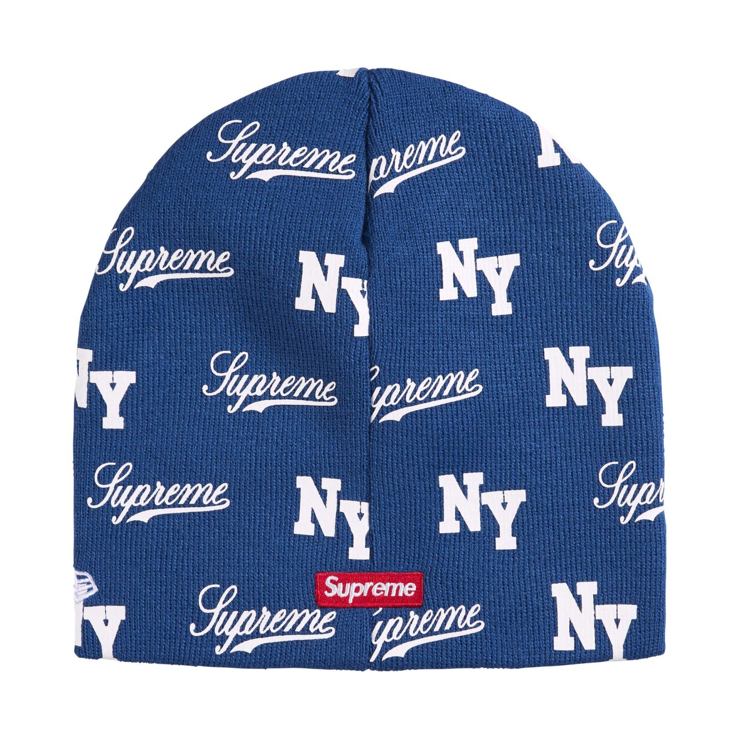 Supreme New Era Monogram Beanie Blue