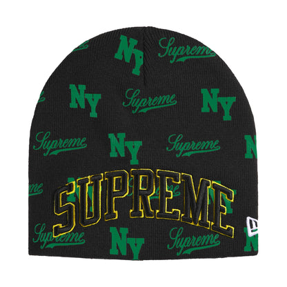 Supreme New Era Monogram Beanie Black/Green