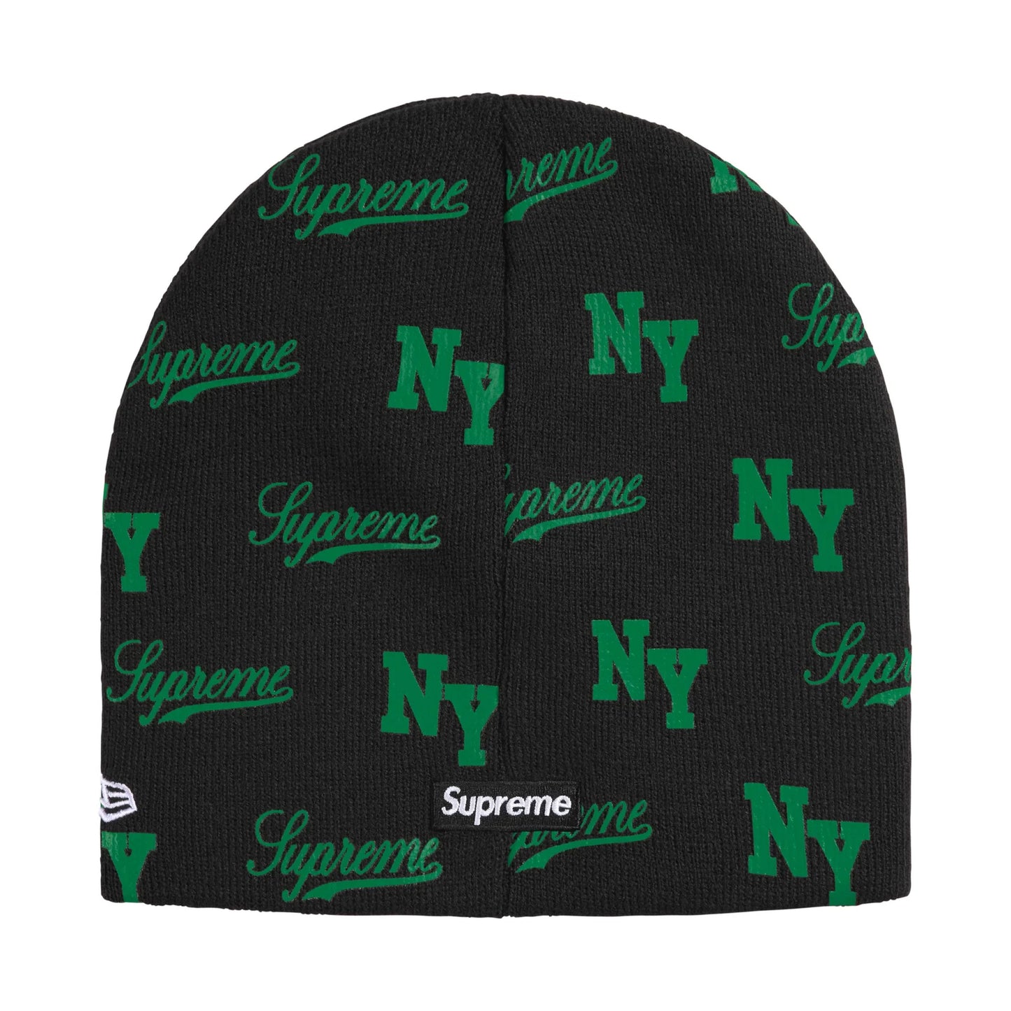 Supreme New Era Monogram Beanie Black/Green