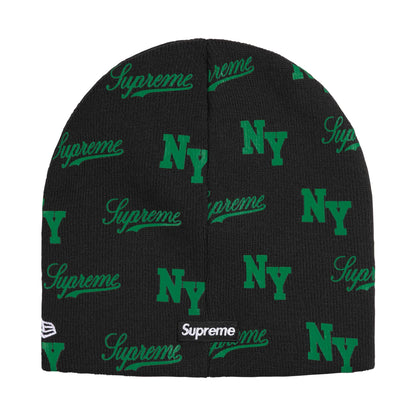 Supreme New Era Monogram Beanie Black/Green