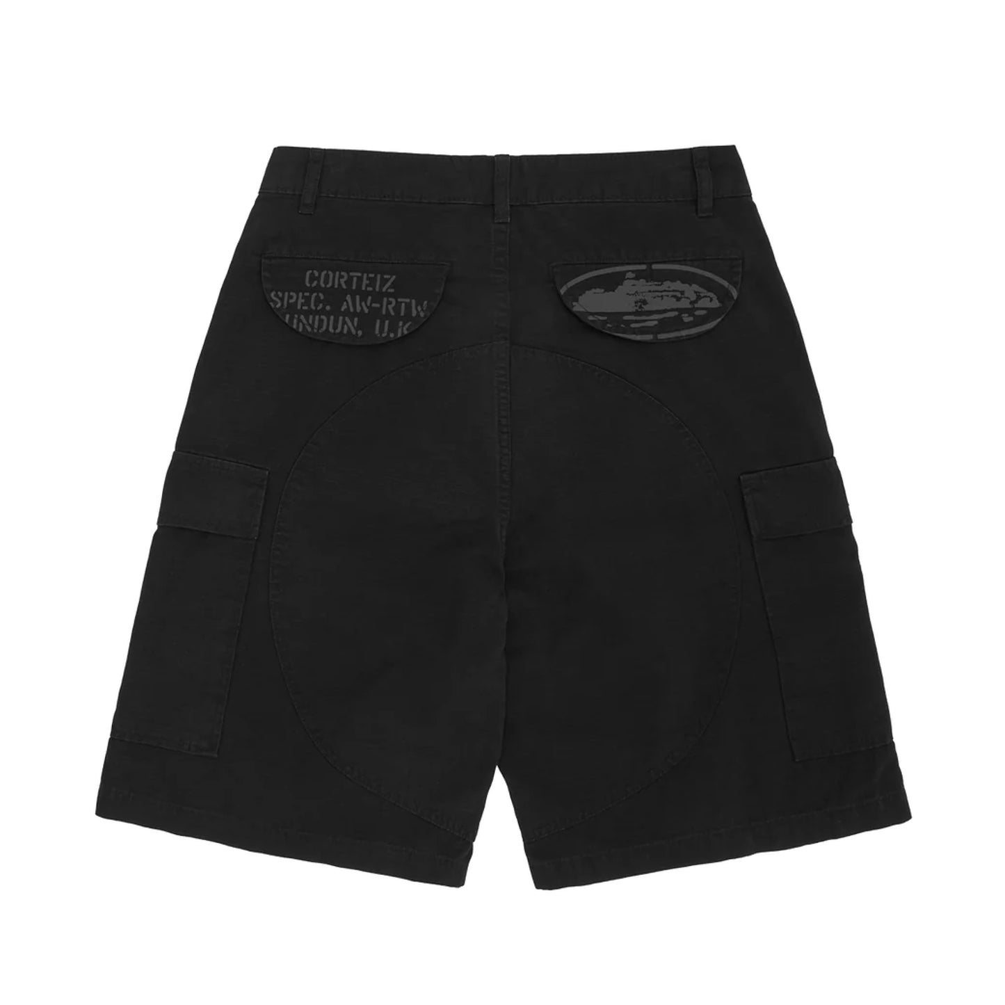 Corteiz Guerillaz Cargo Short Black