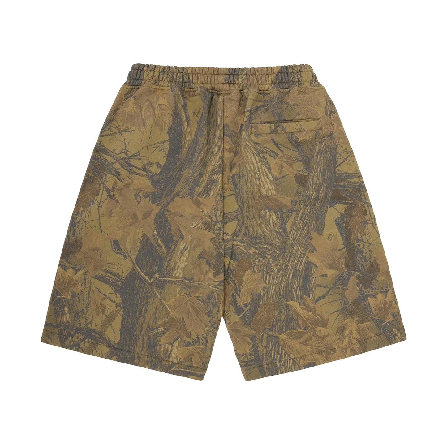 Corteiz Island Puff Print Sweat Short Forest Camo