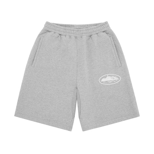 Corteiz Island Puff Print Sweat Short Heather Grey