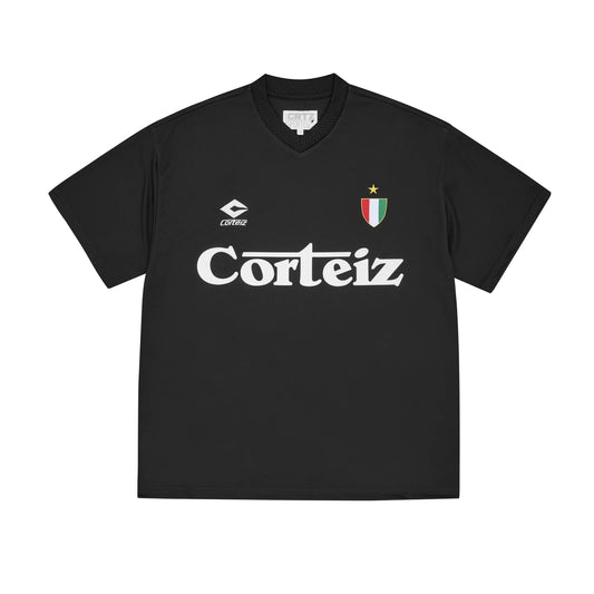 Corteiz Ghini Football Jersey Black