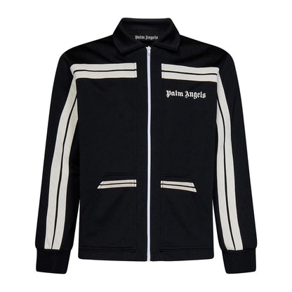 Palm Angels Slim Fit Track Zip Jacket Black
