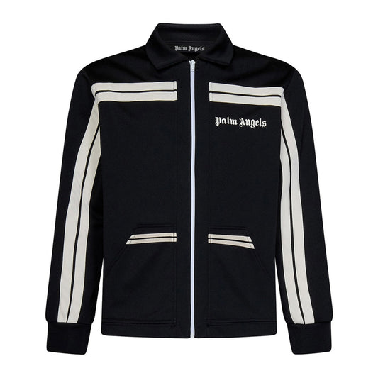 Palm Angels Slim Fit Track Zip Jacket Black