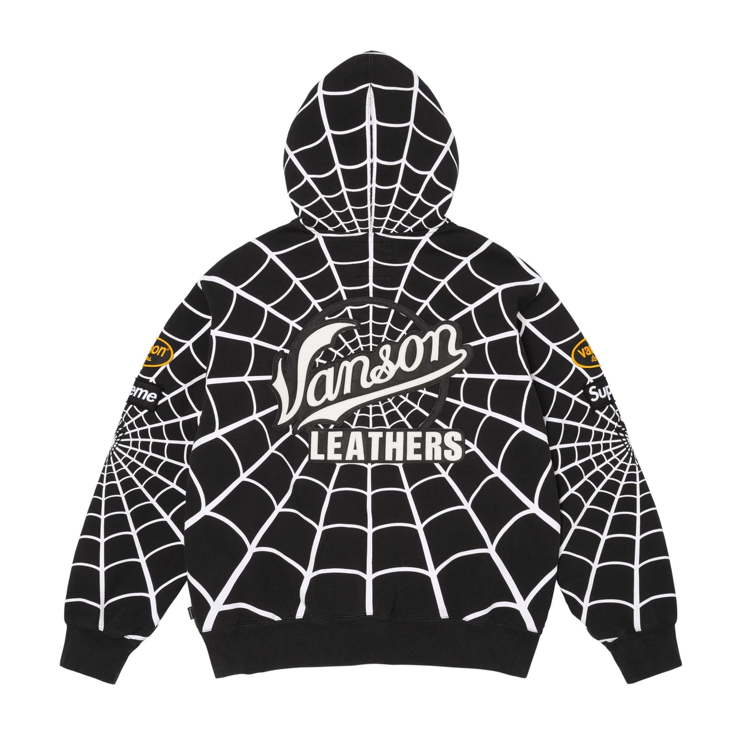 Supreme x Vanson Leathers Spider-Man Zip Up Hooded Sweatshirt