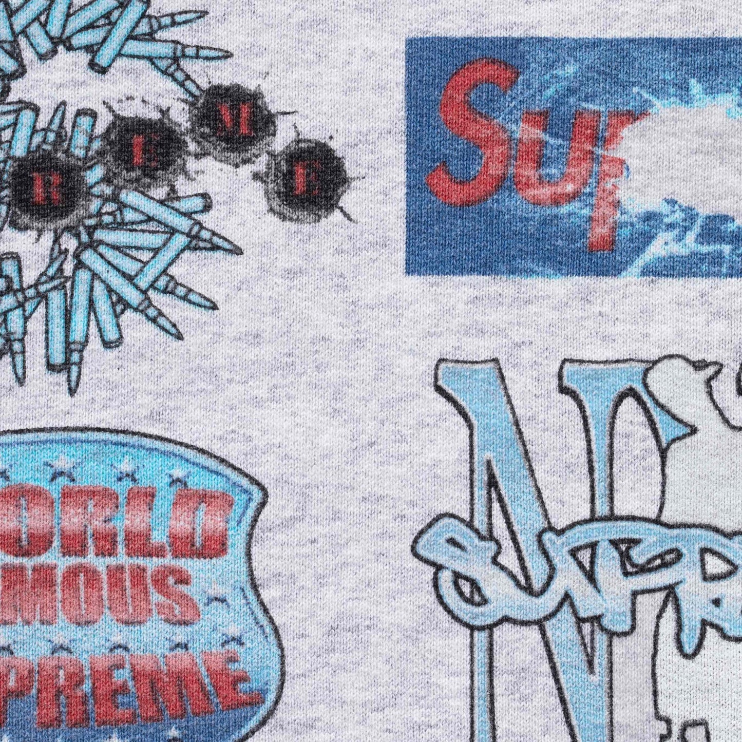 Supreme Flash Zip Up Hooded Sweatshirt Grey
