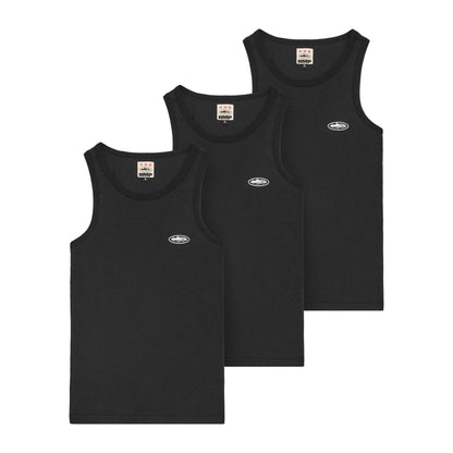 Corteiz Mens Essentials Tank Top 3-Pack Black