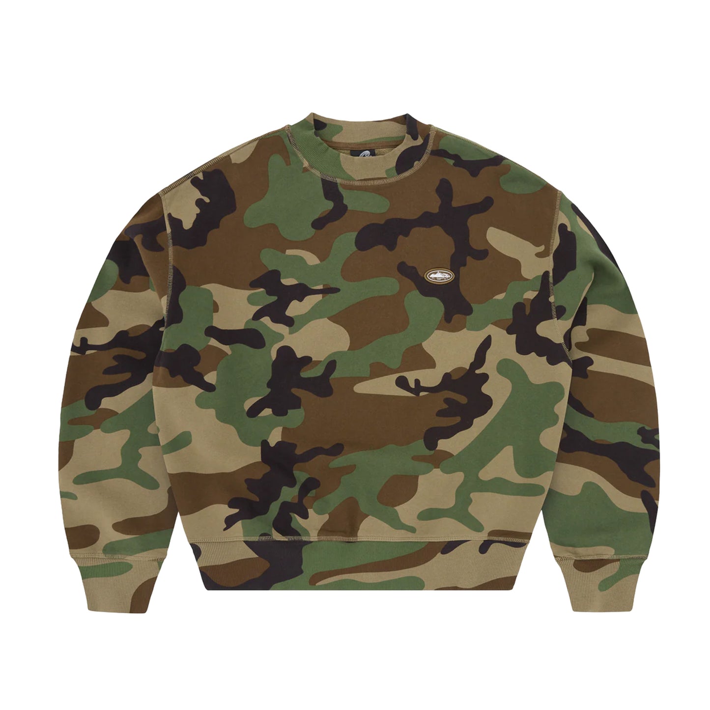 Corteiz Mini Island Crewneck Woodland Camo