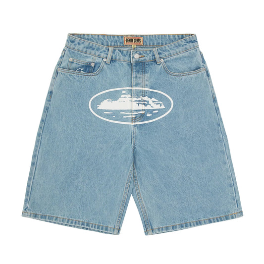 Corteiz Island Denim Short Stonewash Blue
