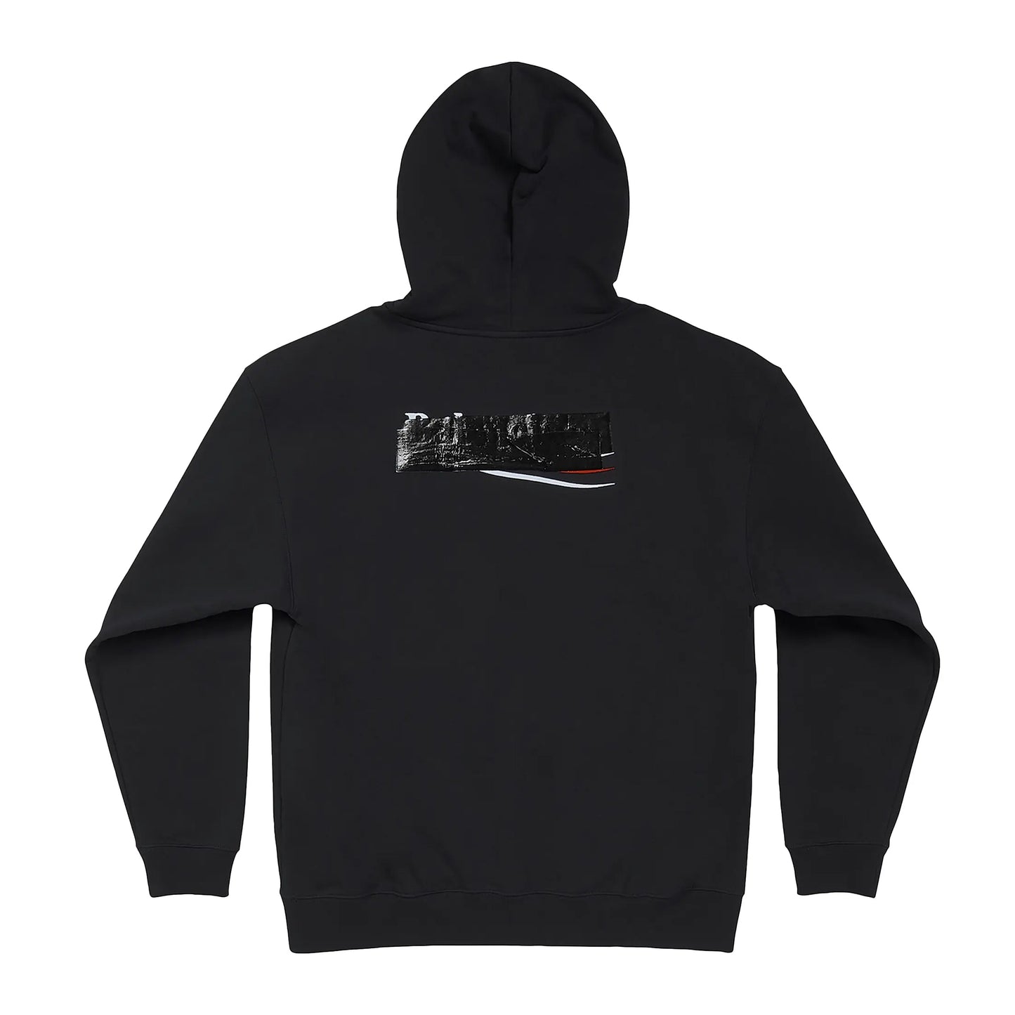Balenciaga Political Logo Taped Hoodie Black