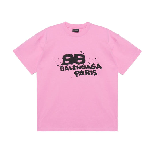 Balenciaga Paris Oversized Tee Pink