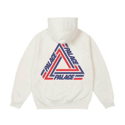 Palace Tri-Line Hoodie White