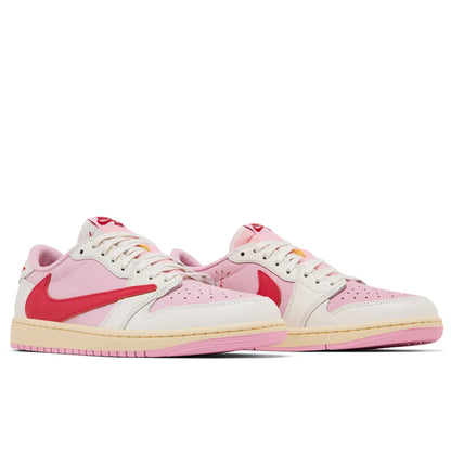 Air Jordan 1 Retro Low SP Travis Scott Sail Tropical Pink