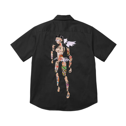 Supreme AOI Cyborg S/S Work Shirt Black