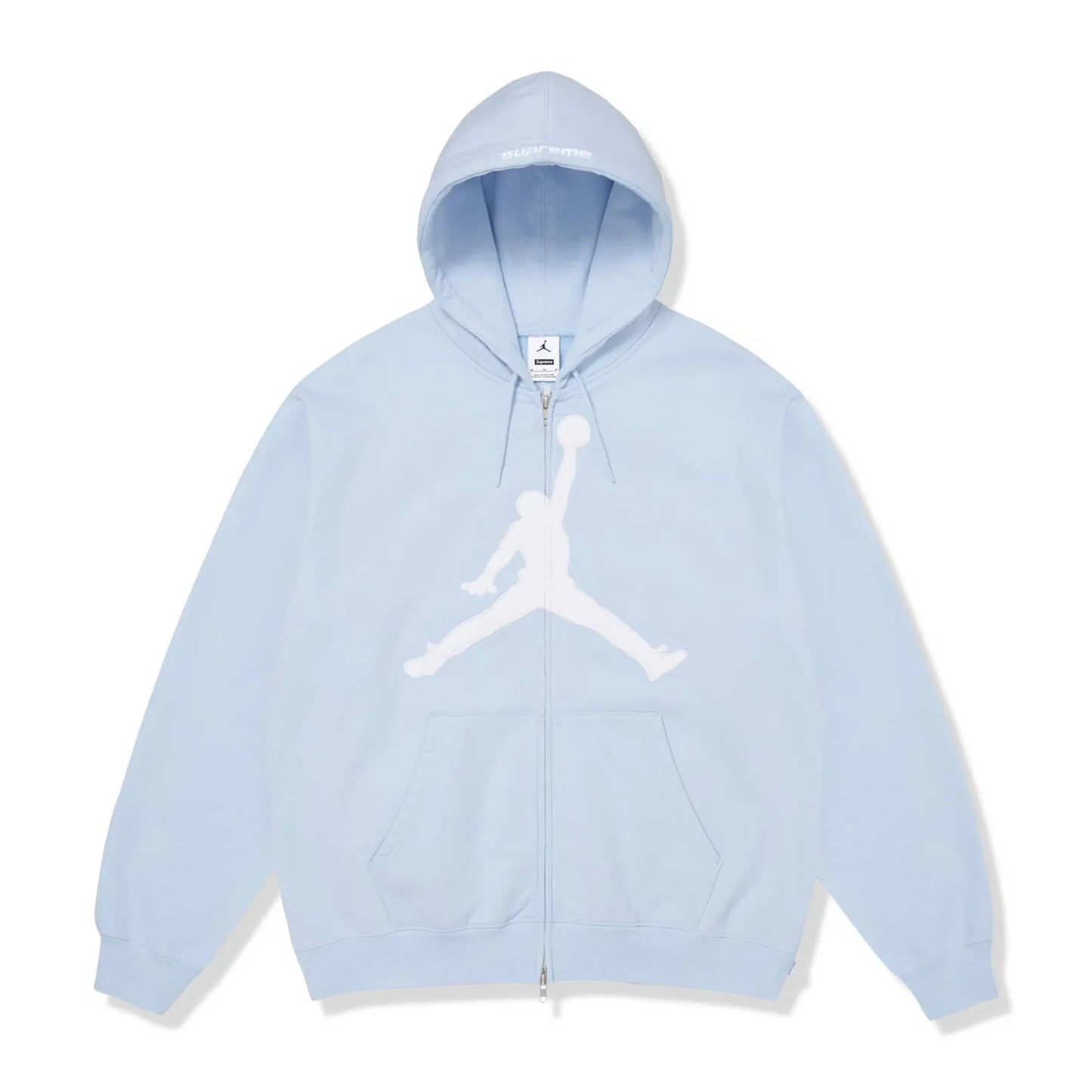 Supreme x Jordan Zip Up Hooded Sweatshirt Blue